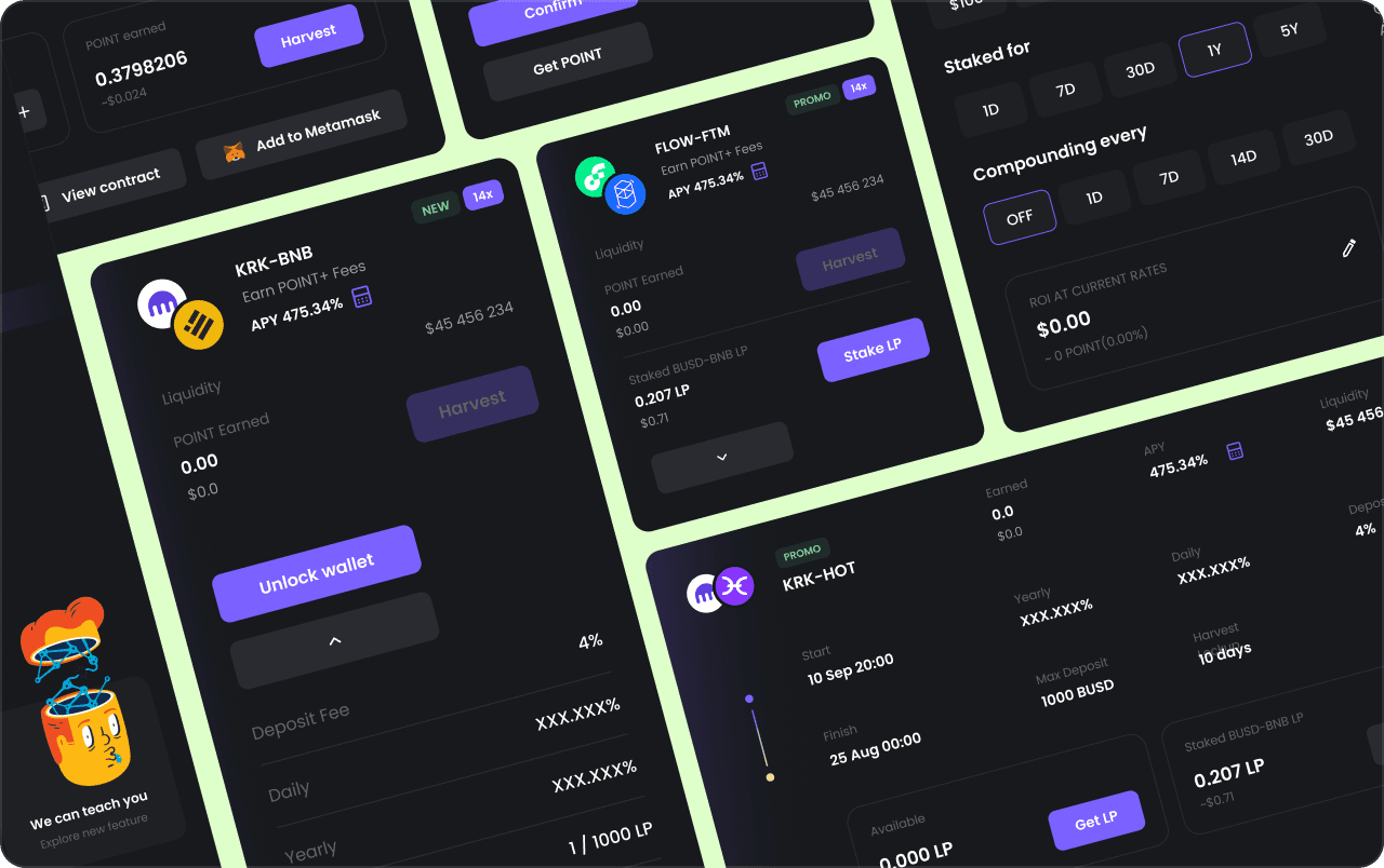 Digital assets product interface